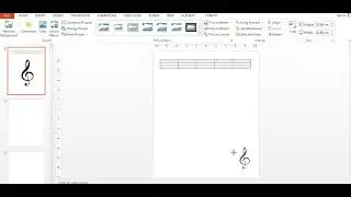 How to create music staff blank page (8.5 x 11 inches) with powerpoint