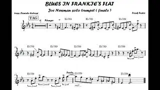 BLUES IN FRANKIE'S FLAT, Joe Newman solo  trumpet transcription ( finale ) in Bb by Daniele Colossi