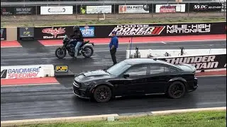 Dodge Charger Hellcat Vs Yamaha MT-09