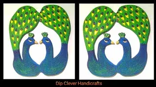 Beautiful Peacock Wall Hanging With Plaster Of Paris || peacock art and craft wall hanging