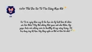 13/01 Thứ Ba: Tử vi 12 cung hoàng đạo hôm nay