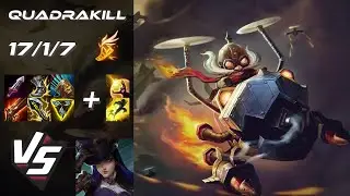 BOTTOM Corki vs Caitlyn [QUADRAKILL] - EU Master Patch 14.10