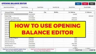 How to Use Opening Balance Editor in Mandi Book 13