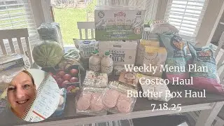 Weekly Menu Plan!  Costco Haul and Butcher Box Haul!
