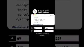 30 Days JavaScript Coding Challenge | Day 1 | Tech Altum | Coding Challenge