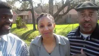 LaMont Gilbert , Dr Elon Bomani, and Kemp Satchell clown about 