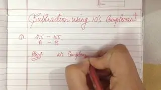 Subtraction using 10's complement