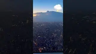 Watching Thunderstorm and lightning hovering over Mt Fuji from Skytree #tokyo #mtfuji