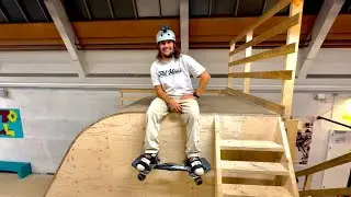 Snakeboard Pro with FWD bindings at the Skatepark!!