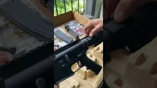 WE M4 GBBR w/ M-LOK Hand guard & BattleLink Minimalist Milspec Stock Unboxing