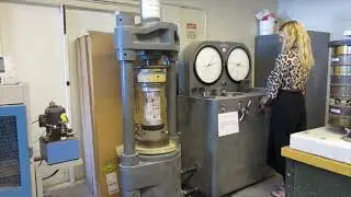 Compression Testing of a 14 Day Concrete Cylinder (10/29/21)