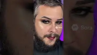 Dark Glam Makeup Look 🔥🔥 #ai #sora #sora2 #makeup #darkglam #tutorial #malemakeup