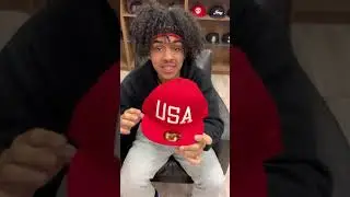 USA New Era 59Fifty Fitted Hat (Red Gray Under Brim)