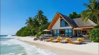 Summer Cabin Jazz Bliss | Tranquil Soft Jazz Melodies in Tropical Paradise  Sea for Work & Relax 🌊