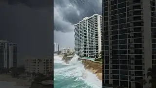 🌊🏢 Hurricane Waves Cause Oceanfront Building Collapse | Cliff Erosion Disaster 💥🌪️