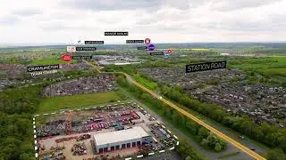 Drone Construction Business Showcase With Motion Graphics Example - Drone Studio North East