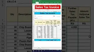 Sales Tax Invoice 99 % Dont know about this tricks must watch #tips #fyp #support #foryou #exceltips