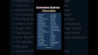 ecommerce business name ideas #shots