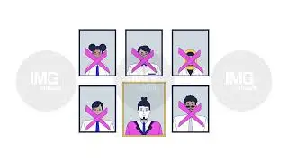 One selected among rejected job candidates 2D animation