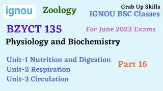 BZYCT 135 |  Physiology And Biochemistry | Zoology Unit 2