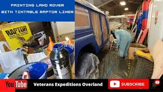 Покрытие Raptor для Land Rover с помощью тонируемой краски Raptor и краскопульта с переменным рас...