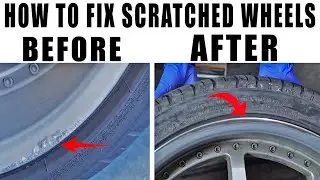 How To REPAIR ANY DAMAGED, CURBED, Or SCRATCHED RIMS Wheels On ANY Car | Super Simple And Easy!