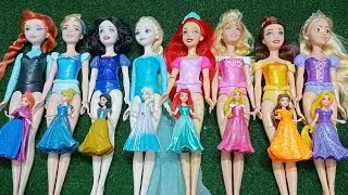 Rainbow Disney Princess Doll Mattel and Original Dolls ~ DIY Miniature Dress Satisfying Dolls ASMR