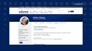 INFORMS Connect - Updating Email Preferences