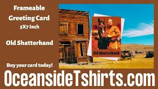 OLD SHATTERHAND Lex Barker Karl May Winnetou Grusskarte jetzt erh&auml;ltlich bei OceansideTshirts.com