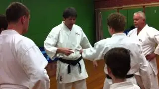 Torakan Karate Self Defense for a Frontal knife attack
