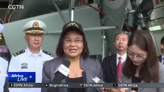 Chinese hospital ship, the Peace Ark docks in Mozambique