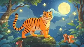 The Glowing Tiger Song | Cute Jungle Rhyme for Kids|@Jingle_Cartoonss 