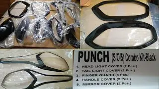 Tata Punch black combo kit (set of 5 item) #caraccessories #tatapunch