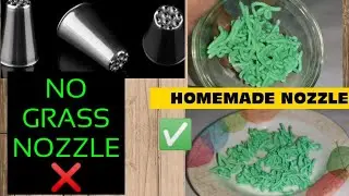 Homemade grass nozzle|Edible Grass Techniques |Grass design without nozzle