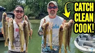 WALLEYE CATCH CLEAN COOK! - Best Walleye Fishing Montreal!