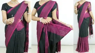 Easiest Way to Wear a Saree for Beginners | Cotton Silk Saree Draping Hack |saree draping Tutorial