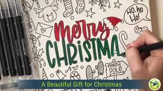 Crafty Croc Coloring Canvas - Christmas Design
