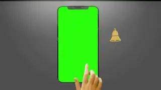hand touch green screen no copyright