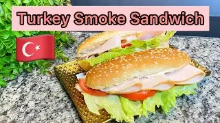 Breakfast Turkey Smoke Sandwich 🇹🇷| ساندوتش ديك رومي مدخن 🇹🇷||Recipe Book By Marwa ||