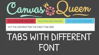 Canvas HTML Editor - Creating Tabs #3 with different fonts!