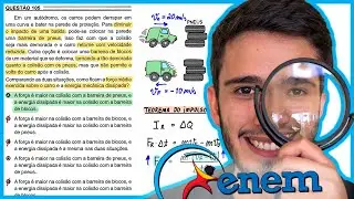ENEM 2022 - Em um autódromo, os carros podem derrapar em uma curva e bater na parede de proteção. Pa