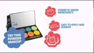 Mehron Fire INtense Pro Pressed Powder Palette (8 Colors) - ClownAntics.com