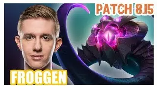 Froggen | VEL`KOZ + JHIN vs NAMI + CAITLYN | VEL`KOZ Sup | Challenger Gameplay | Patch 8.15