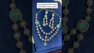 Elegant American Diamond 2 layered haram under 1500/- - Premium Quality -  BestInTown Jewelry