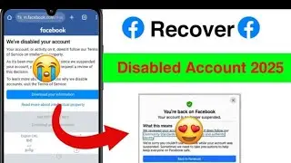 We ve Disabled Your Account How to recover Disabled Facebook Account disabled Account Recover