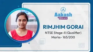 Rimjhim Gorai - NTSE Stage 2 (Qualifier) 2021 | Aakash BYJU'S