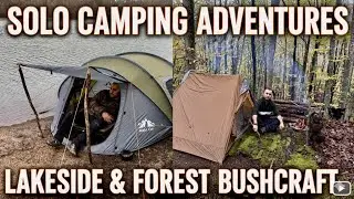 Solo Camping:48 Hours by the Lake & Deep in the Forest #bushcraft #solocamping #survival #outdoors 