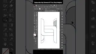 Beautiful H Letter Logo Design In Illustrator | #logo Tutorial #shorts #youtubeshorts