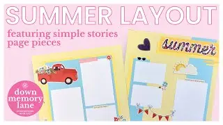 Summer Layout Using Simple Stories Page Pieces