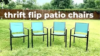 THRIFT FLIP | DIY Refinished Patio Chairs // How To Refinish And Replace Fabric On Patio Chairs